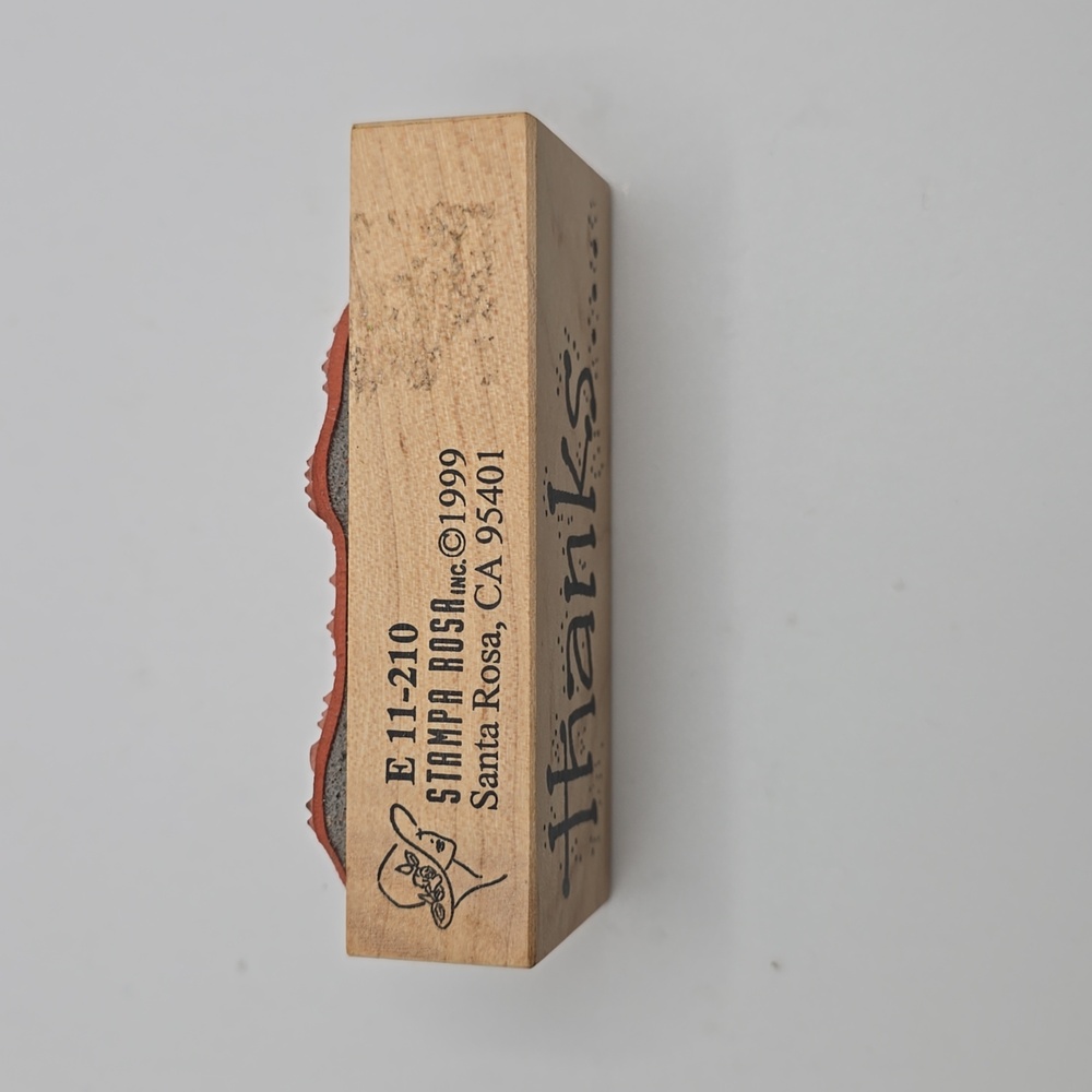 NWOT Wood and Rubber Stamp - Picture 5 of 5